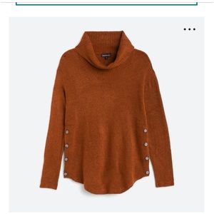 Cowl neck sweater with button detail. Only worn once!
